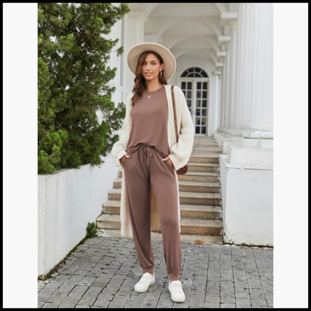 Polyester Lounge Set With Pockets, 2-Pack Pajamas - image 5